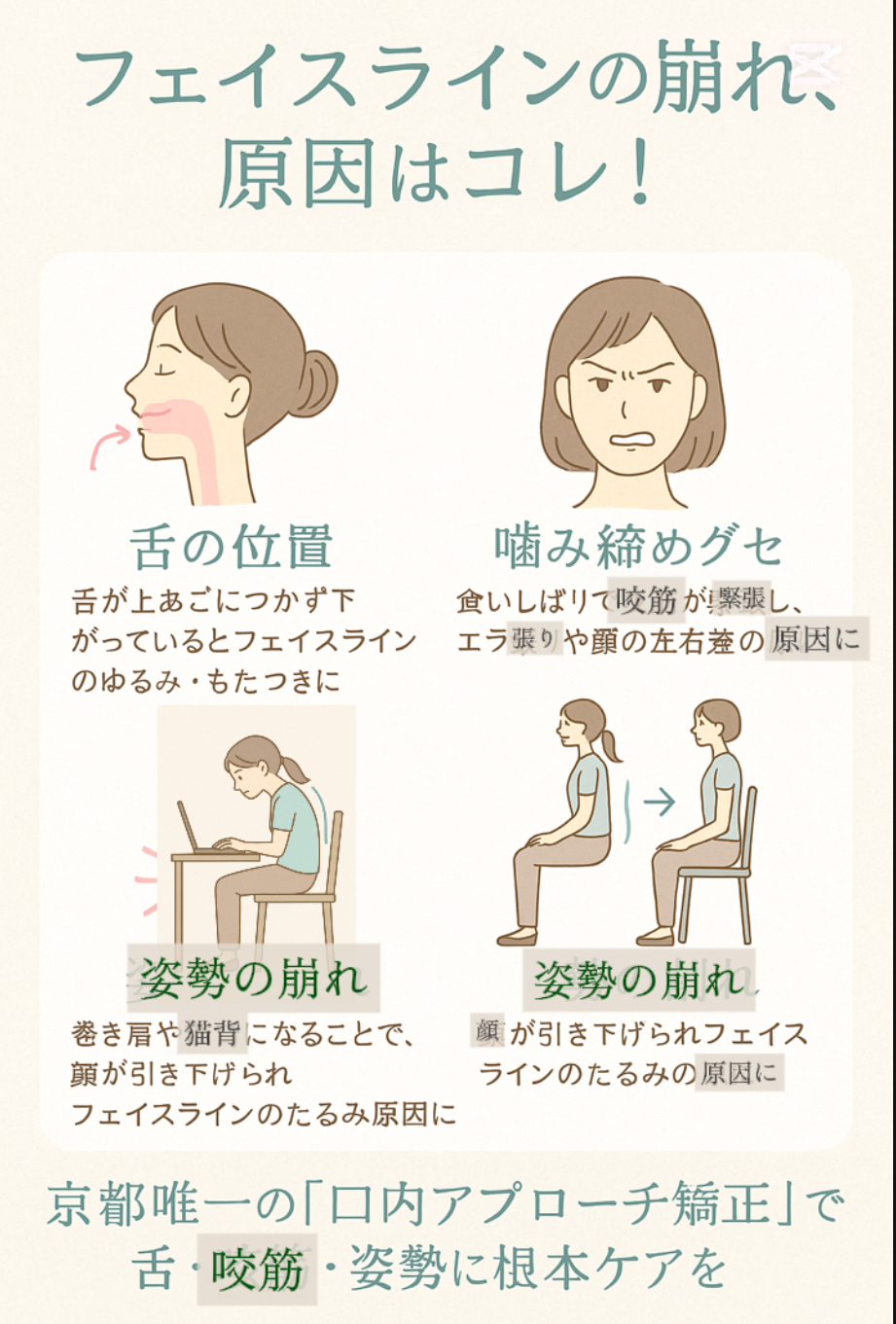 フェイスラインの崩れの原因とは？